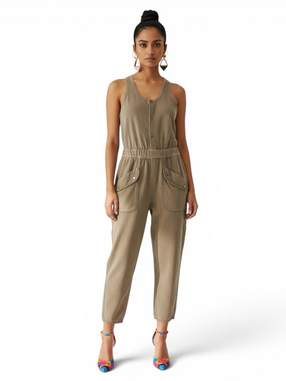Free People Otter/Taupe Knit Jumpsuit - Size XS - NWT $148